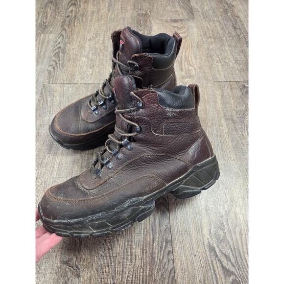 Red Wing Mens Boots TruHiker Leather Work Slip Oil Resistant 8683 Brown 9.5D - Picture 2 of 10
